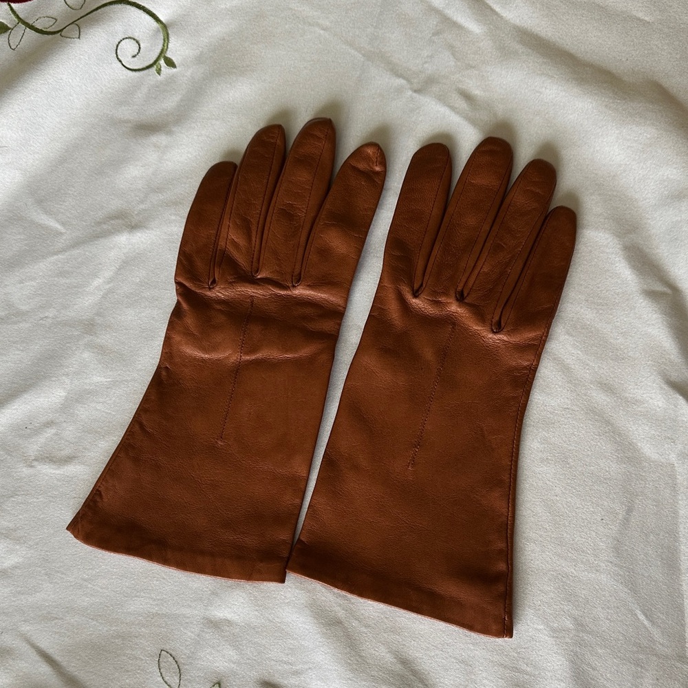 Source Unknown Women's Leather Gloves - Chestnut Brown